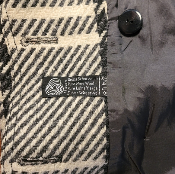 Reine Schurwolle Men Over Coat Pure Wool Laine Vierge Made in Germany Sz 38 - Picture 8 of 16